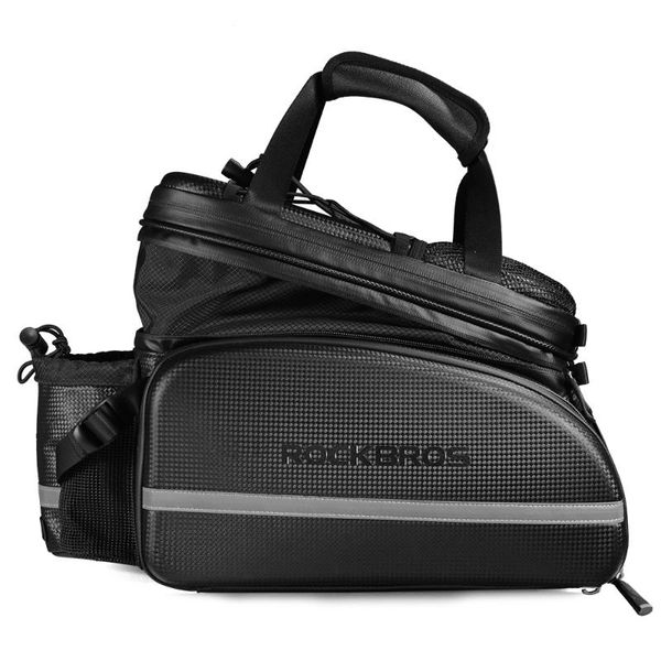 

35l большой емкости сумки велосипедов водонепроницаемый велоспорт сумка горный велосипед седло стойки магистральные сумки багажа перевозчик