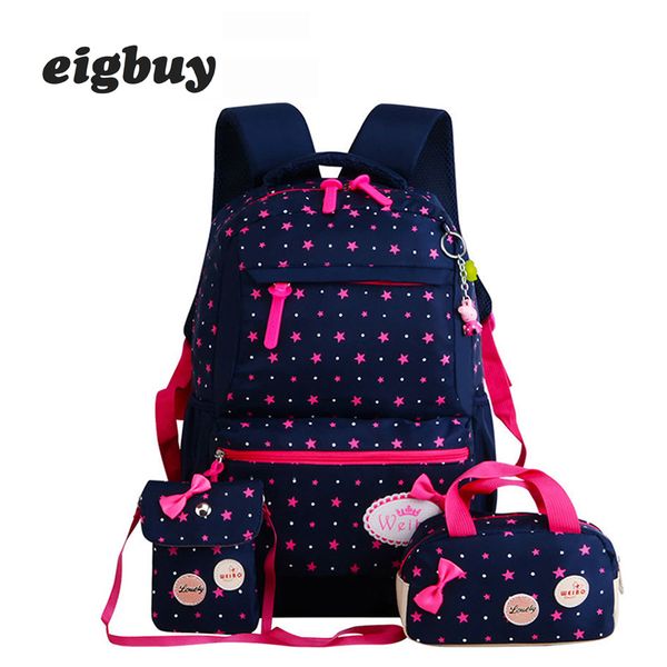 

3 pcs/set rucksack girl school bags for women backpack children shoulder travel bag teenagers school backpacks sac a dos mochila