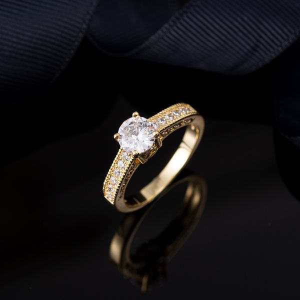 

new zircon rings from europe and america, Golden;silver