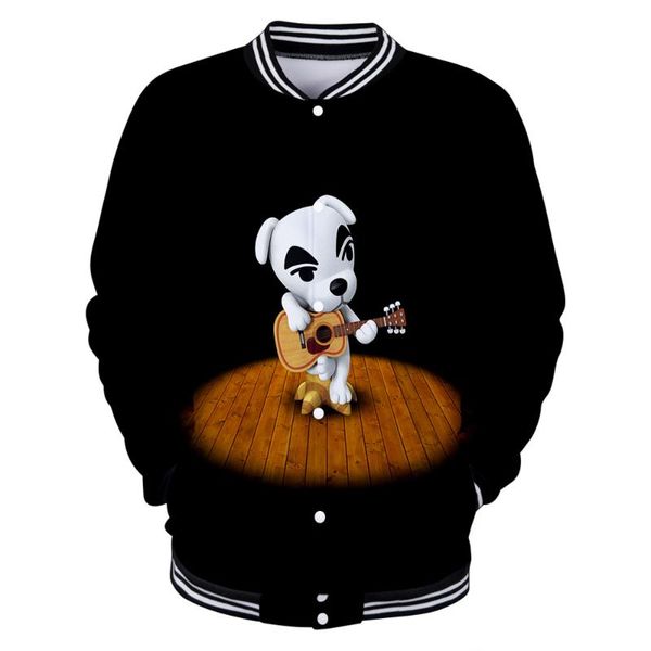 

men's jackets animal crossing 3d kpop baseball jacket men 2021 fashion lovely design women/ slim fit college varsity tracksuit, Black;brown