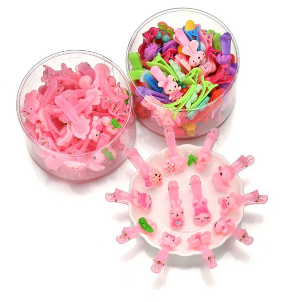 

40pcs/lot korean style women hairclip box gift duckbill hairpin side snap kids hair clips flower barrette girls hair accessories, Slivery;white