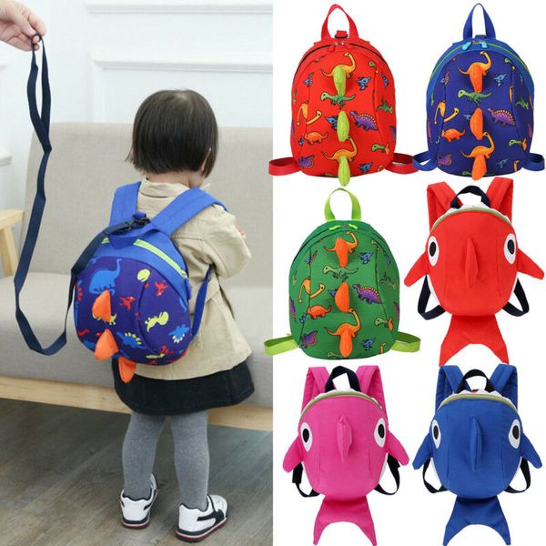

cute anti-lost dinosaur kids baby safety harness backpack leash toddler bag extremely durable sturdy comfortable schoolbag