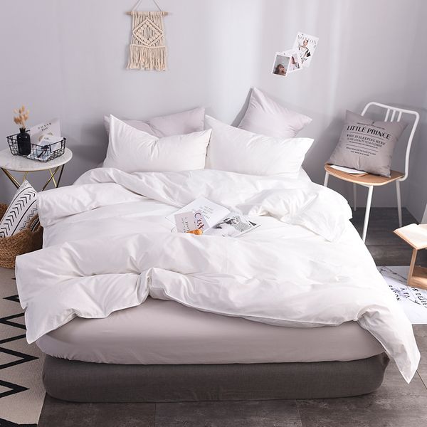 

pure white l apply bedding home textile duvet cover 1pcs 100% cotton soft bedspreads quilt cover 200x230cm 220x240cm size