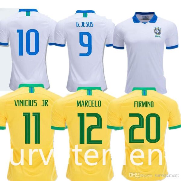 

2019 brasil camisa de futebol copa america PAQUETA camiseta de fútbol COUTINHO FIRMINO JESUS soccer jersey MARCELO 2018 football shirt