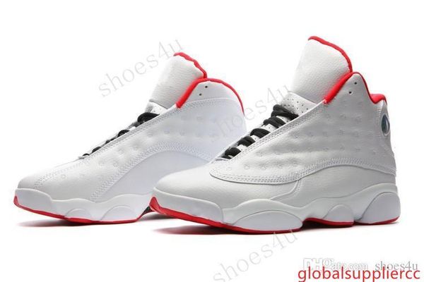 

with box) discount new 13 xiii all white red mens basketball shoes sneakers running shoes for men dan sports shoe size 40-47