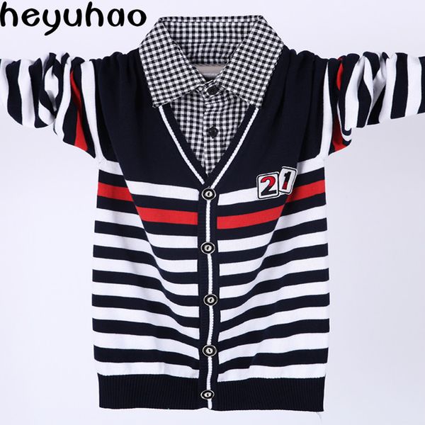 

the boy cotton shirt collar sweater, Blue