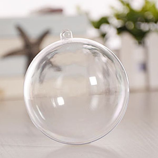 

10pcs decoration home clear plastic gift christmas tree ornament hanging bauble party fillable ball