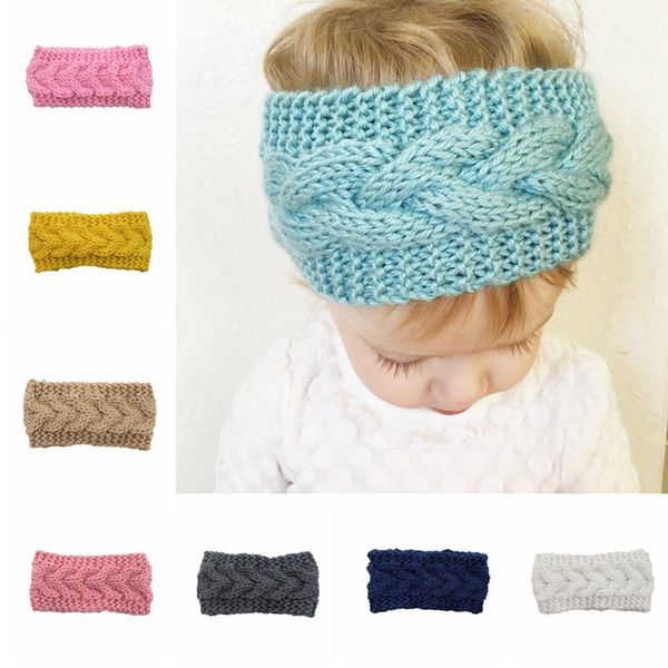 

kids knitted headbands baby girls hairband winter warm soft elastic headband solid candy colors crochet hairbands jj20134, Silver