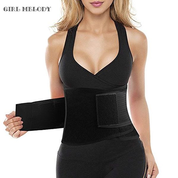

girl melody waist trimmer belt slimming miss belt neoprene body shaper waist trainer for women postpartum, Black;white