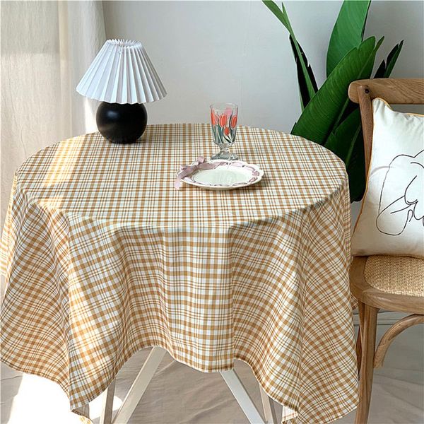

round table cloth polyester table cover dust proof tablecloth durable plain tablecloth simple washable cloth home decor
