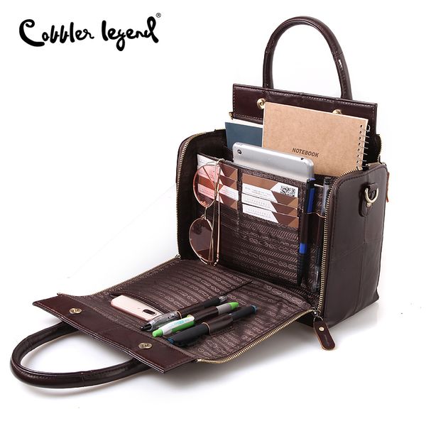 

cobbler legend multifunction large soft handbag genuine leather bag shoulder crossbody bag for women 2019 ladies luxury tote y190620