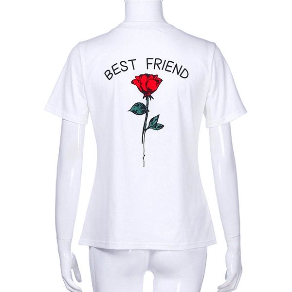 

fashion women flower print casual t-shirts girls funny t-shirt tee new 1 x, White