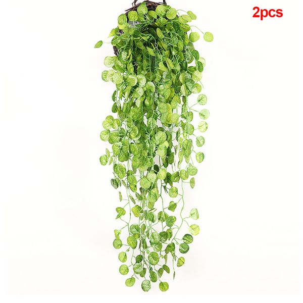

2pcs home decor trailing wall hanging wedding artificial plant green vine string party ivy leaves diy l restaurant garland