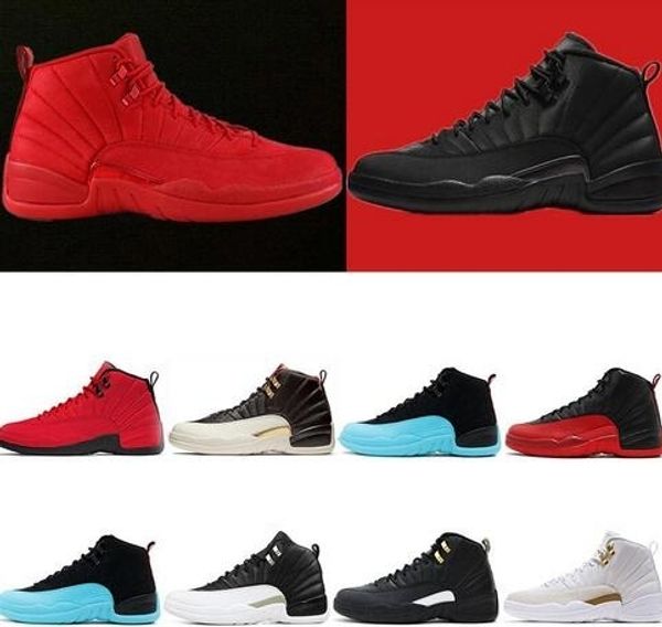 

new 12 12s men basketball shoes sneakers black white playoff the master gym red gamma blue 12s mens sports shoes 7-13