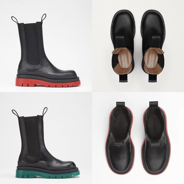 

motorcycle boots winter shoes woman 2020 black leather knight boots platform ladies shoes lace up bota feminina#684