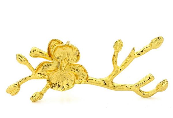 

gold color plum blossom napkin ring buckle