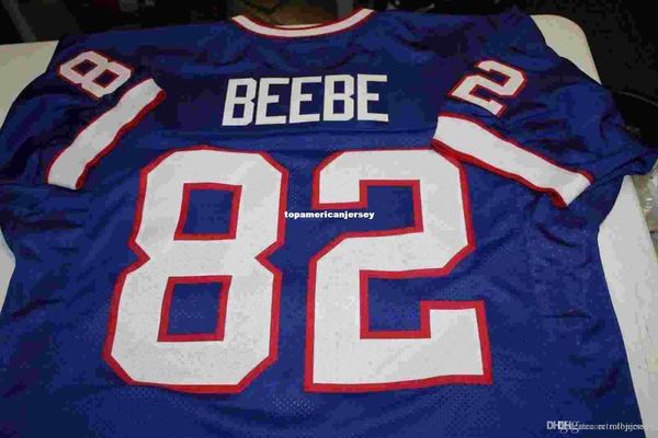 

retro don beebe #82 custom s-5xl,6xl home mitchell & ness jersey bule stitching men's football jerseys rugby, Black;blue