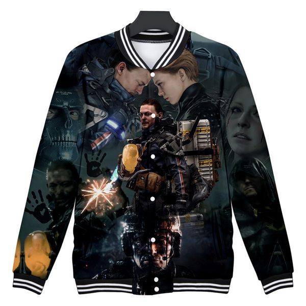 

harajuku death stranding 3d fashion baseball jacket hip kpop long sleeve 2019 new jacket plus size, Black;brown