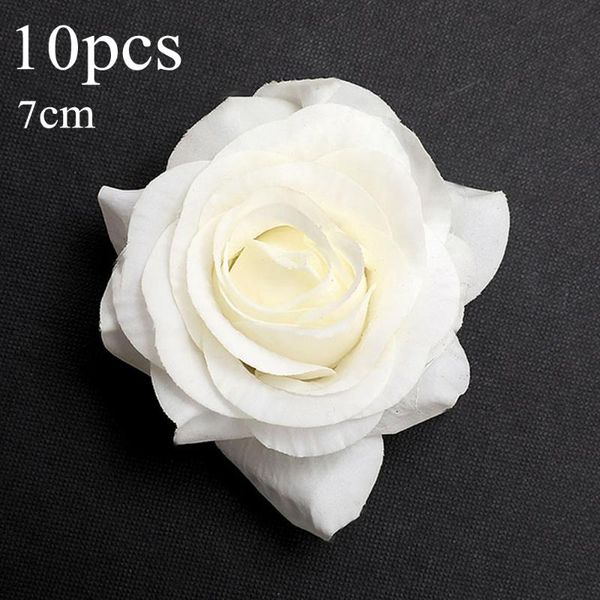 

10 x large artificial rose heads silk flowers wedding decor bride bouquet flower