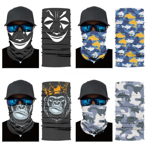 

cycling mask all-in-one seamless outfit running neckwear fishing sun block mask magic skull scarf hip hop dance headband custom unisom#191, Blue;black