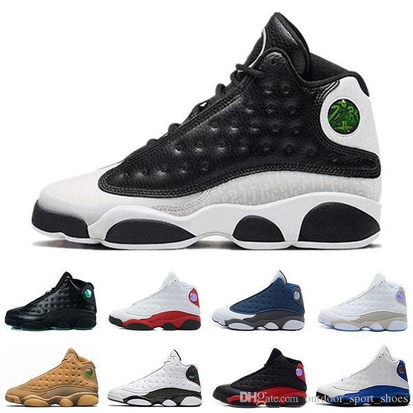 

13 13s mens basketball shoes alititude green grey toe bred wheat black cat chicago love respect mens sports designer sneakers