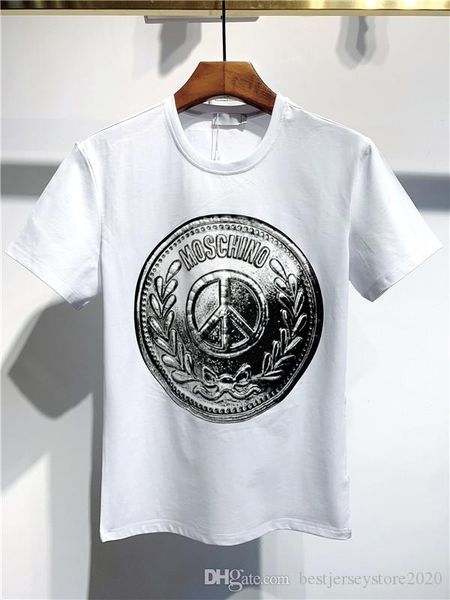 

2020 новый роскошный мужской футболки одежды в европе и лучший в мире качество печати очень красивая футболка, White;black