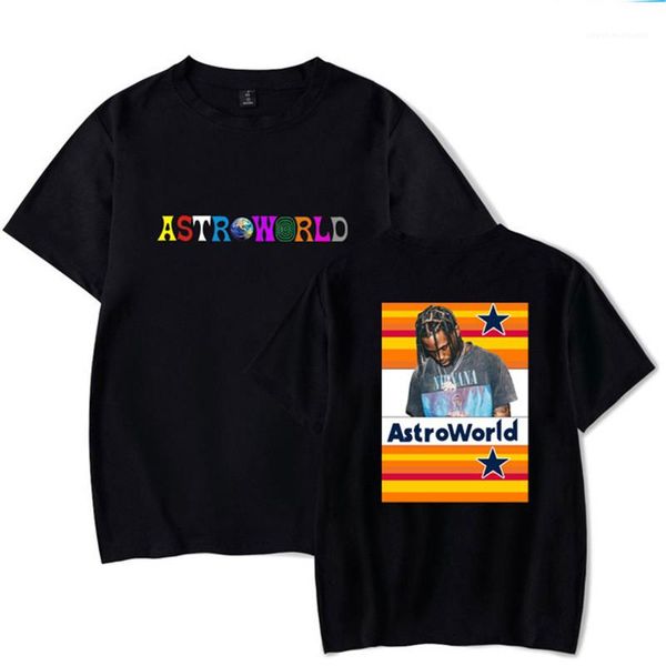 

casual males clothing astroworld print mens designer tshirts fashion loose letter print short sleeve mens tees, White;black