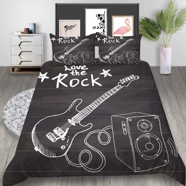 Guitar Bedding Set Speaker Creative Fashionable 3d Duvet Cover