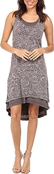 

mod-o-doc womens burnout jersey keyhole back tank dress, Black;gray