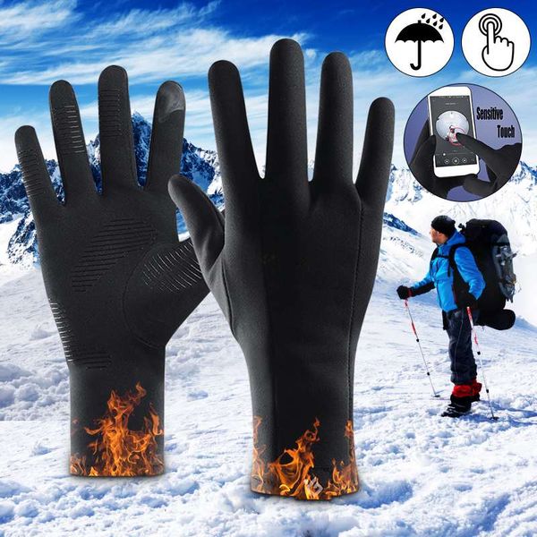 

motorcycle gloves racing winter warm full finger protective guantes moto motocross luva motociclista, Black