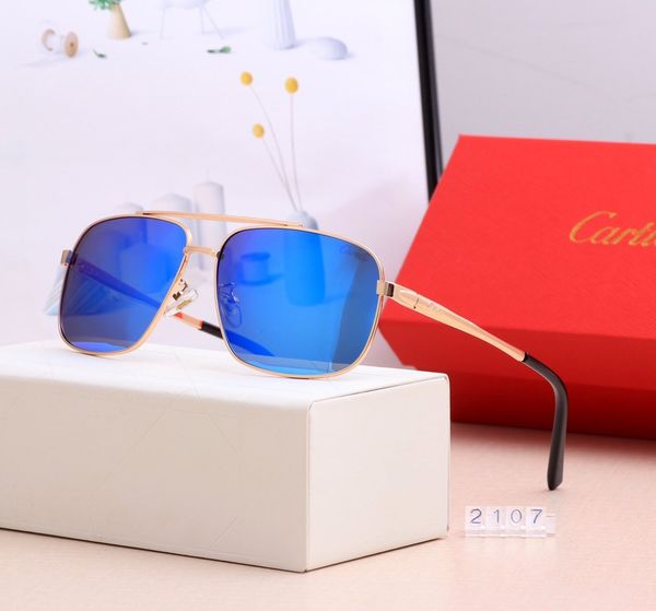 

2107# new designersunglasses summer mens polarized brandglasses outdoor casual retro sun glasses mens luxury sunglass 7 color 2020431k, White;black