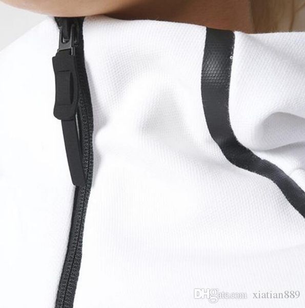 

hotsale бренд z.n.e капюшоном мужские спортивные костюмы черные белые костюмы с капюшоном куртки мужчины / женщины ветровка zipper sportwear, Black