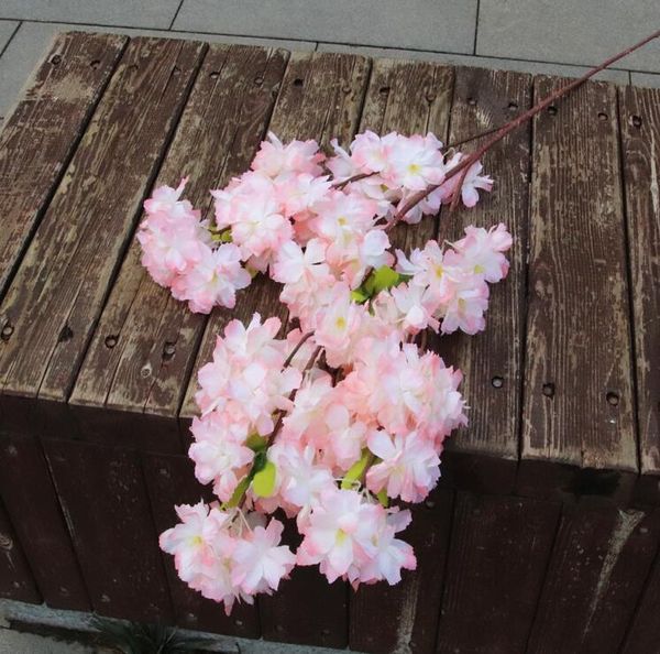 Künstliche Blumen, Moral von Reich und Ehre, Kirschblüten, hochwertige Seiden-Sakura, sehr dichte Kirschblüten-Hochzeits-Heimdekoration