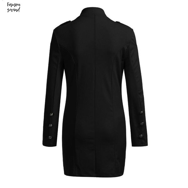 

женщины зимы куртка длинного офис девушка отворот кнопка костюма пальто плюс размером дама chamarra mujer пальто для леди 18oct24, Black;brown