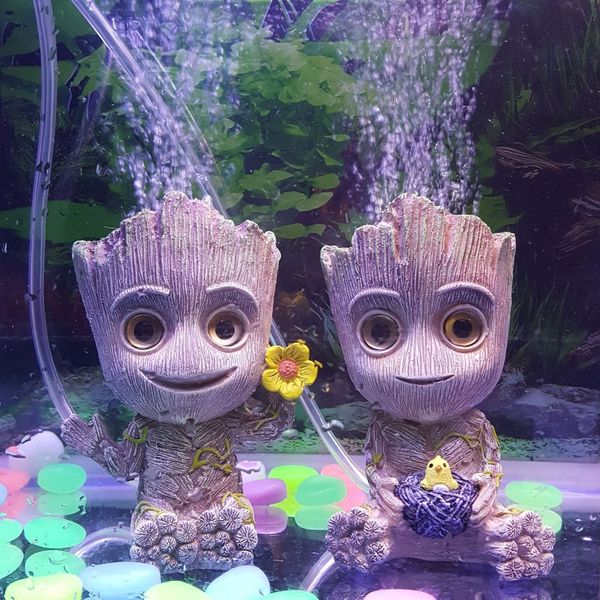 

mini tree shape aquarium decoration wood natural trunk driftwood tree aquarium fish tank man stump ornament air pump decor
