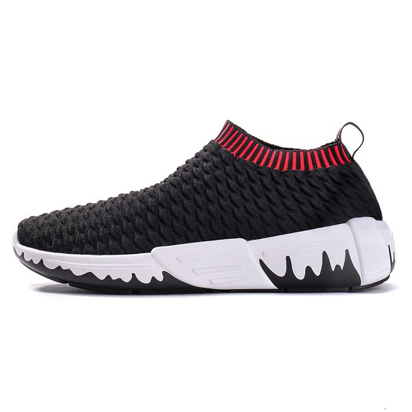 

men's slip-on knitted sports shoes outdoor casual running shoes non-slip walking sports women's sneakers