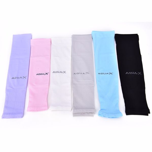 

sun cooling arm sleeves for cycling basketball football running golf outdoor sports protective uv arm sleeves 1 pair, Black