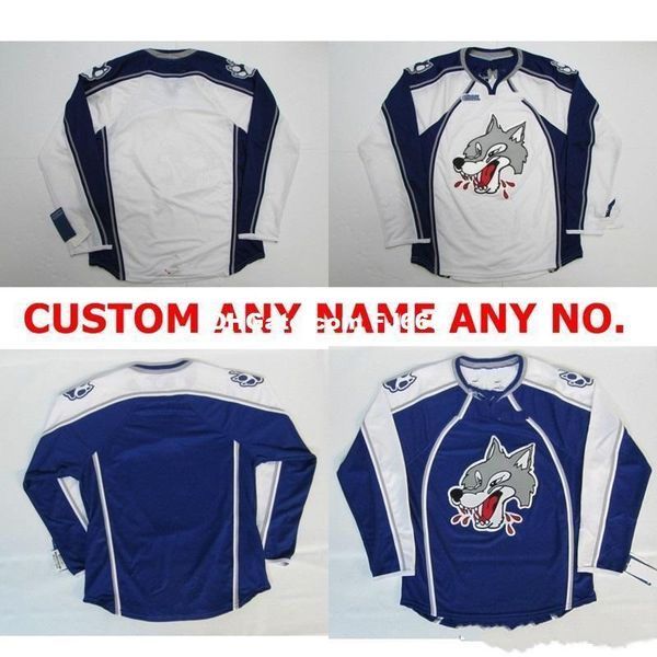 

customize ohl sudbury wolves jersey mens womens kids personalized 100% stitched any name no.ice hockey jerseys goalit cut sale, Black;red