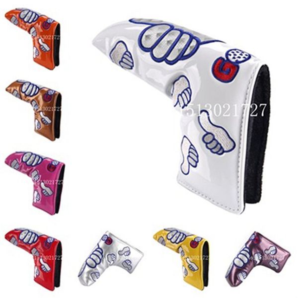 

thumb pu golf putter headcover for blade style golf clubs head cover with magnetic headcovers 1pc