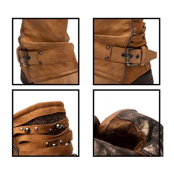 

0808 cqc8 womens winter suede leather boots snowball flat half boot ladies black warm knee boots designer botas, Red;white