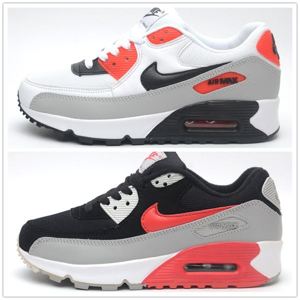

2019 new air cushion mens running shoes chaussures tn womens black white red 90 sneakers classic sports shoes