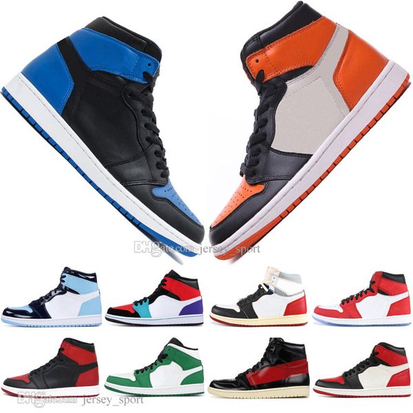 

new 1 og banned bred toe spider-man unc 1s 3 mens basketball shoes no for resale couture royal blue men sports designer sneakers, White;red