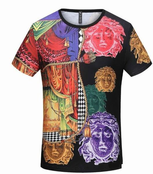 

mens versace мужские дизайнер новый высокое качество новая мода европейский футболки мужские вечеринку люксовый бренд линии одежды с письмом, White;black