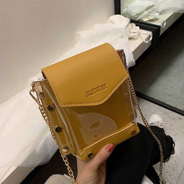 

summer flap crossbody bags for women 2020 new quality pvc transparent shoulder messenger bags lady travel handbags and purses