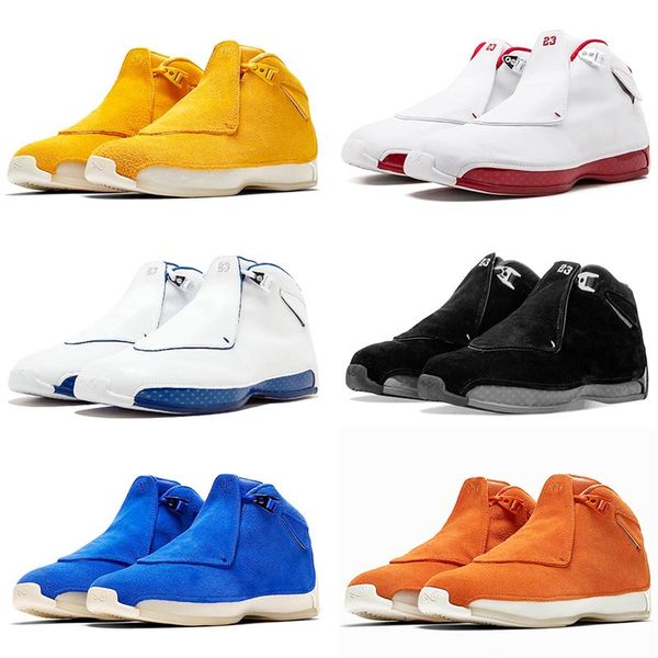 

jumpman 18 yellow suede white red men basketball shoes 18s orange blue toro cool grey bred defining moments mens trainers sport shoes