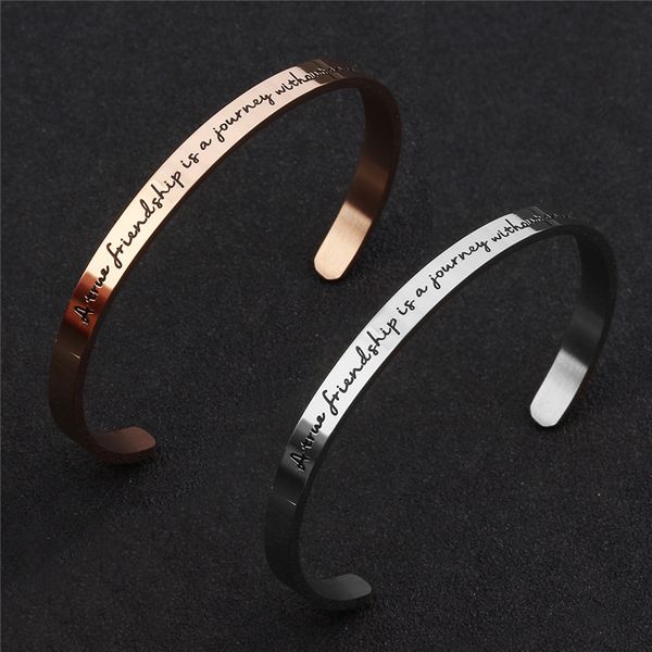 

xinyao простой поверхности из нержавеющей стали манжеты браслеты для женщин розовое золото открытый браслет браслеты ручной штамповкой ювели, Black