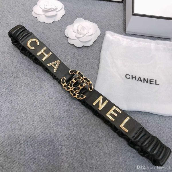 

2019 new letter stretch ladies belt, fashion casual wild ladies belt, with box ing, Black;brown