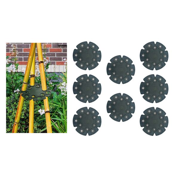 

8x bamboo cane holder wigwam grip support caps for peas beans tomatoes cucumber