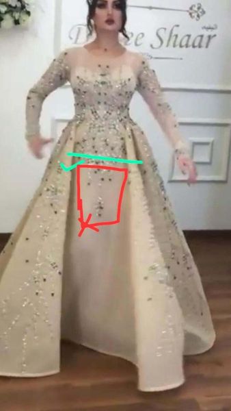 

fashion vestidos de formature o neck beaded sequins long sleeve champagne prom dresses 2019, White;black