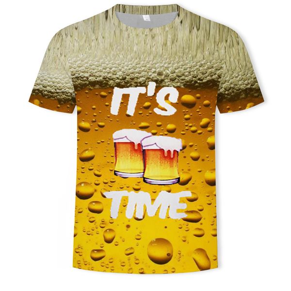 

mens3d digital printing beer bubble personalized fashion t-shirt, White;black